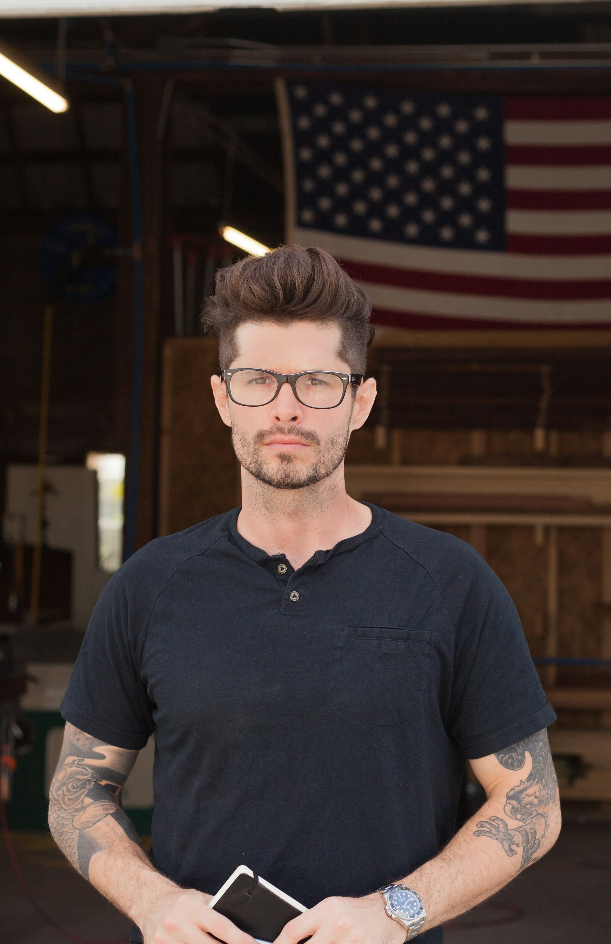 Adrian Gadawski przy pracy